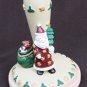 Cookie Art Stamp Santa Face Bottom with Christmas Tree Brown Bag
