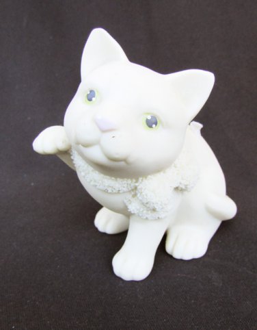 Dept 56 white bisque cat 1999 Easter good shape 3 1/8" Department