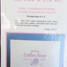 Current cross stitch kit baby congratulations card 5 x 7" sealed