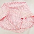Basket liner pink white check fabric fits Longaberger 10" square basket