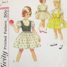 Simplicity 4787 girls dress & weskit size 5 breast 23 1/2 pattern vintage