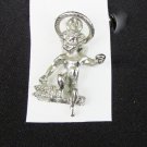 Cupid sitting on quiver of arrows bracelet charm 1 1/8" long silver color Cupid sitting on quiver of arrows bracelet charm 1 1/8" long silver color