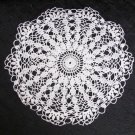 Doily hand crocheted light ecru 8 1/4" circle fine thread very clean Doily hand crocheted light ecru 8 1/4" circle fine thread very clean