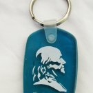 Benjamin Franklin profile keychain key chain blue soft plastic plain back Benjamin Franklin profile keychain key chain blue soft plastic plain back