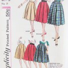 Simplicity pleated full skirt size waist 28 hip 38 vintage pattern