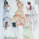 McCall 4827 misses prom gown fancy dress strapless sizes 8 10 12 UNCUT