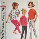 Simplicity 5047 girls over blouse pants size 12 UNCUT vintage 1960s pattern