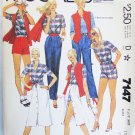 McCall 7147 misses shirt vest skirt pants size 13 to 14 UNCUT pattern