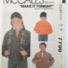 McCall 7750 boy girl jacket with hood size 8 pattern