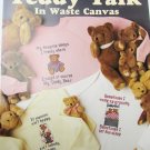 Leisure Arts 696 Teddy Talk cross stitch in waste canvas