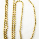Brass bead linked long necklace vintage 34" wear as double loop Brass bead linked long necklace vintage 34" wear as double loop