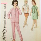Simplicity 4237 girls pajama & duster size 8 with alphabet transfer pattern