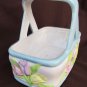 Teleflora ceramic basket Easter tulip flowers with plastic liner telaflora