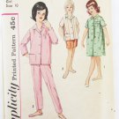Simplicity 4237 girls pajamas duster size 10 breast 28 vintage pattern