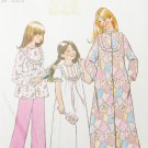Simplicity 7202 child pajama nightgown robe sizes 12 14 pattern