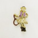 Cowgirl pin vintage metal painted with lasso boots Cowgirl pin vintage metal painted with lasso boots