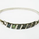 Abalone silver plated bracelet probably western Indian no mark Abalone silver plated bracelet probably western Indian no mark