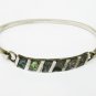 Abalone silver plated bracelet probably western Indian no mark