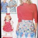 Butterick 5232 misses pullover top apron placemats potholder bag plus doll dress Butterick 5232 misses pullover top apron placemats potholder bag plus doll dress