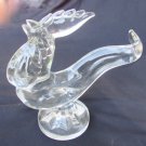 New Martinsville crystal glass rooster crooked tail vintage 1950s figurine