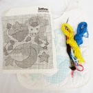 Janlynn kit bib to embroider Cow over the Moon open but good