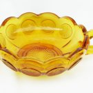 Fostoria amber coin nappy bowl dish with handle porringer