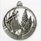 Birds & blooms Christmas ornament 2002 pewter look Birds & blooms Christmas ornament 2002 pewter look