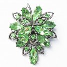 Vintage green rhinestone leaf pin original stones great shape Vintage green rhinestone leaf pin original stones great shape