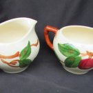 Franciscan ware Apple creamer pitcher and sugar bowl made USA nice