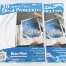 100 Clear sheet protectors 3 hole in two A&W packages clear archival safe