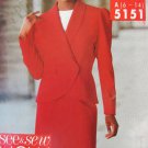 Butterick 5151 misses jacket & skirt sizes 6 8 10 12 14 UNCUT See & Sew pattern