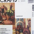McCall 4507 harvest scarecrow turkey wreaths placement UNUSED pattern