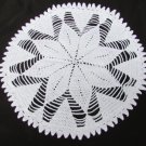 Doily white star hand crocheted 12" diameter heavy weight cotton Doily white star hand crocheted 12" diameter heavy weight cotton