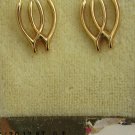 14 kt gold posts with 1/20 12 kt GF double wishbone earrings never worn