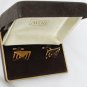 Avon Geometric cuff links gold tone man in box