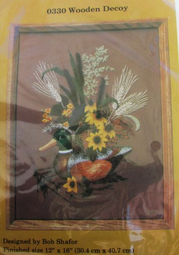 Creative Circle crewel embroidery kit wooden decoy sealed new 0330
