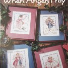 Leisure Arts 2732 When Angels Pray cross sittch leaflet by Sandi Gore Evans