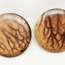 2 Plastic buttons molten brown tan look 1 5/8" diameter shank style 2 Plastic buttons molten brown tan look 1 5/8" diameter shank style