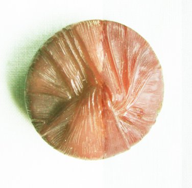 Brown bakelite button raised peak with shank back 1 3/8" diameter vintage