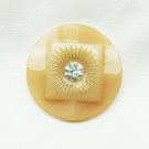 Celluloid button rhinestone center unusual design shank style 1 3/8" Celluloid button rhinestone center unusual design shank style 1 3/8"