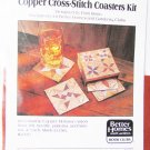 Copper cross stitch coaster kit Better Homes Gardens sealed new Copper cross stitch coaster kit Better Homes Gardens sealed new