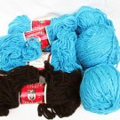 Aunt Lydia rug yarn peacock lot skeins and balls plus 1 black skein Aunt Lydia rug yarn peacock lot skeins and balls plus 1 black skein