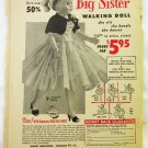 Big Sister walking doll ad 1957 paper advertisement Big Sister walking doll ad 1957 paper advertisement