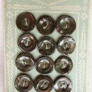 12 Smokey mother of pearl vintage buttons 1/2" Pearls blue card abalone brown 12 Smokey mother of pearl vintage buttons 1/2" Pearls blue card abalone brown