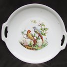 Germany plate platter Z P F 2 handles bird pattern Bavaria china