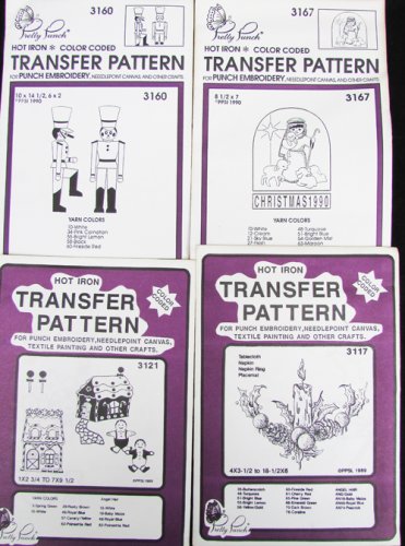 Pretty Punch hot iron transfer patterns Christmas 4 packages sealed nutcraker