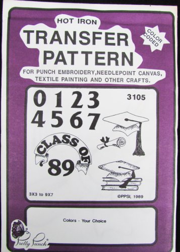 Pretty Punch hot iron transfer pattern graduation motifs new