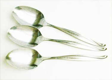 Oneida stainless Cabana 3 tablespoons serving spoons rogers 1881 flatware