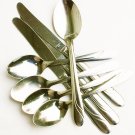 Washington Forge WAF6 stainless flatware 8 pieces double grooved handle