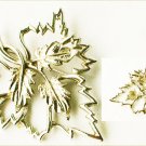 Emmons marked vintage jewelry silver tone leaf brooch pin Emmons marked vintage jewelry silver tone leaf brooch pin